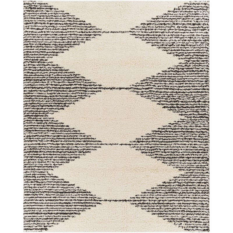 Livabliss Farciot Plush Boho Diamond Area Rug