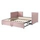 preview thumbnail 28 of 34, Multifunctional Design Upholstered Daybed with Pop Up Trundle, Space-saving, Twin Size
