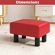 preview thumbnail 21 of 28, Gymax PU Leather Ottoman Rectangular Footrest Small Stool - See Details
