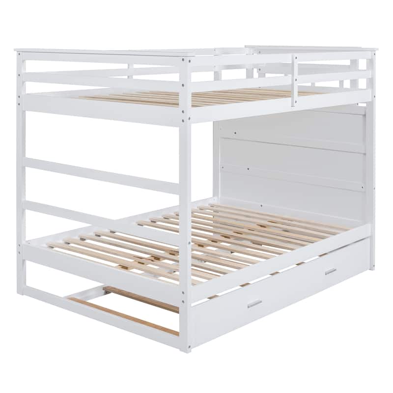 Full Over Full Bunk Bed with Twin Size Trundle