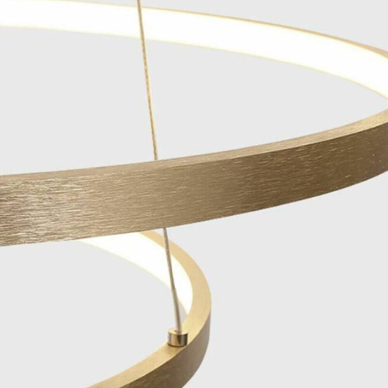 Modern Chandelier Circular Golden LED Stepless Dimming Pendant - 31.52in