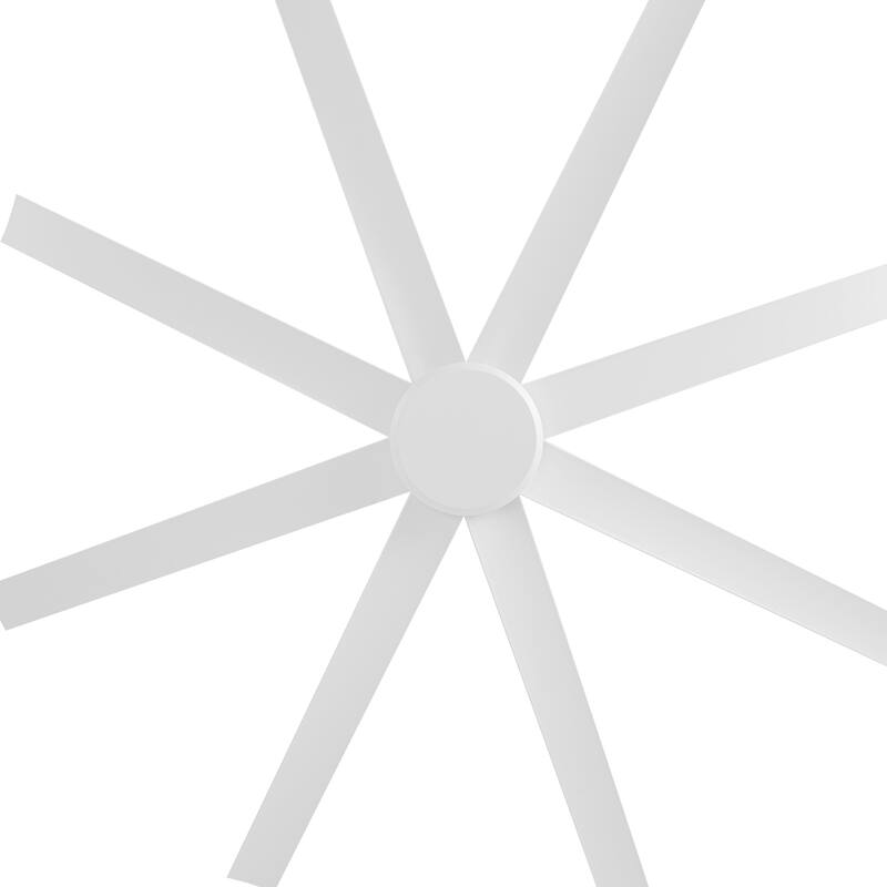 65-Inch 8-Blade Black/White Ceiling Fan with Remote without Light