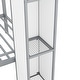 preview thumbnail 9 of 10, Metal Twin over Twin Castle-shaped Bunk Bed with Wardrobe and Multiple Storage