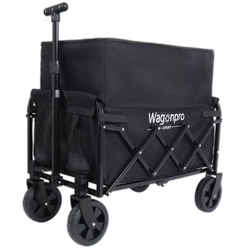 Heavy-Duty Expandable Dual-Layer Utility Wagon Cart