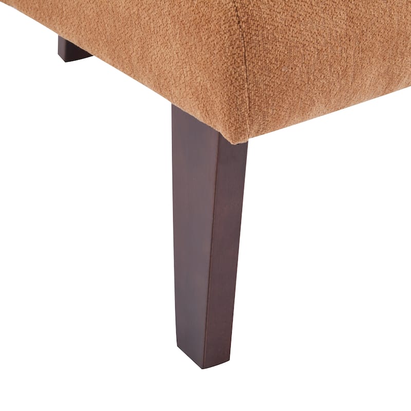 Polyester Mid-Century Accent Chair with Round Back, Wooden Legs and 300lb Weight Capacity