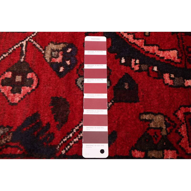 ECARPETGALLERY Hand-knotted Andelz Red Wool Rug - 3'5 x 10'2