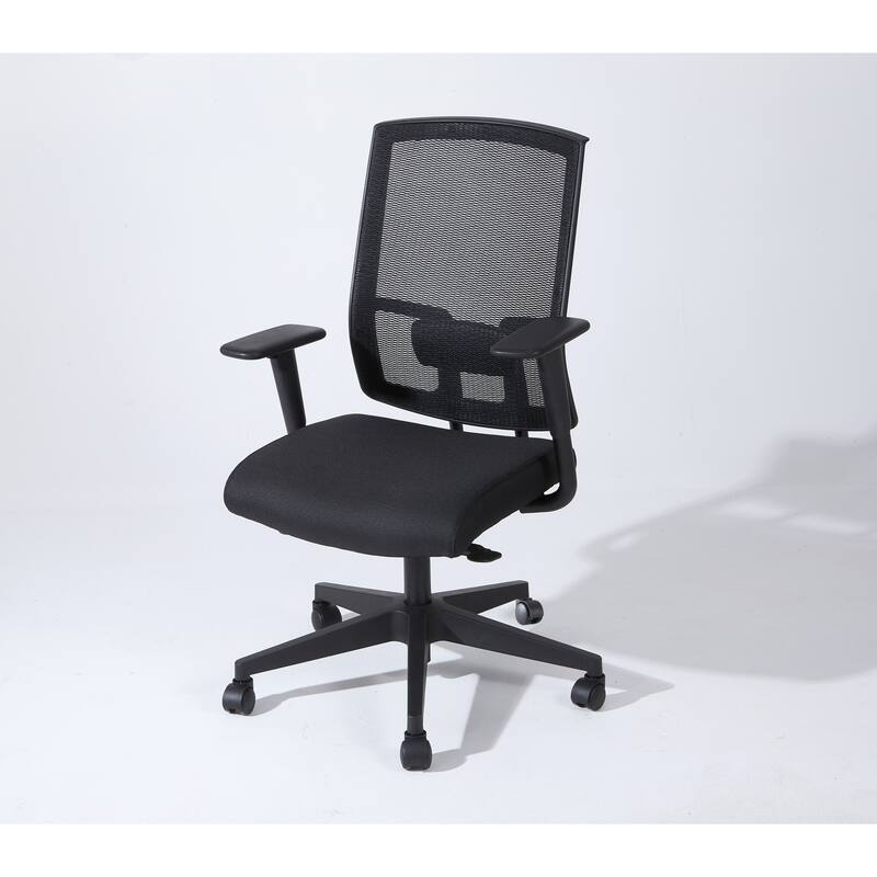 Complus Polyester Seat Pro Ergonomic High Back Office Task Mesh Chair 27"H With Arms