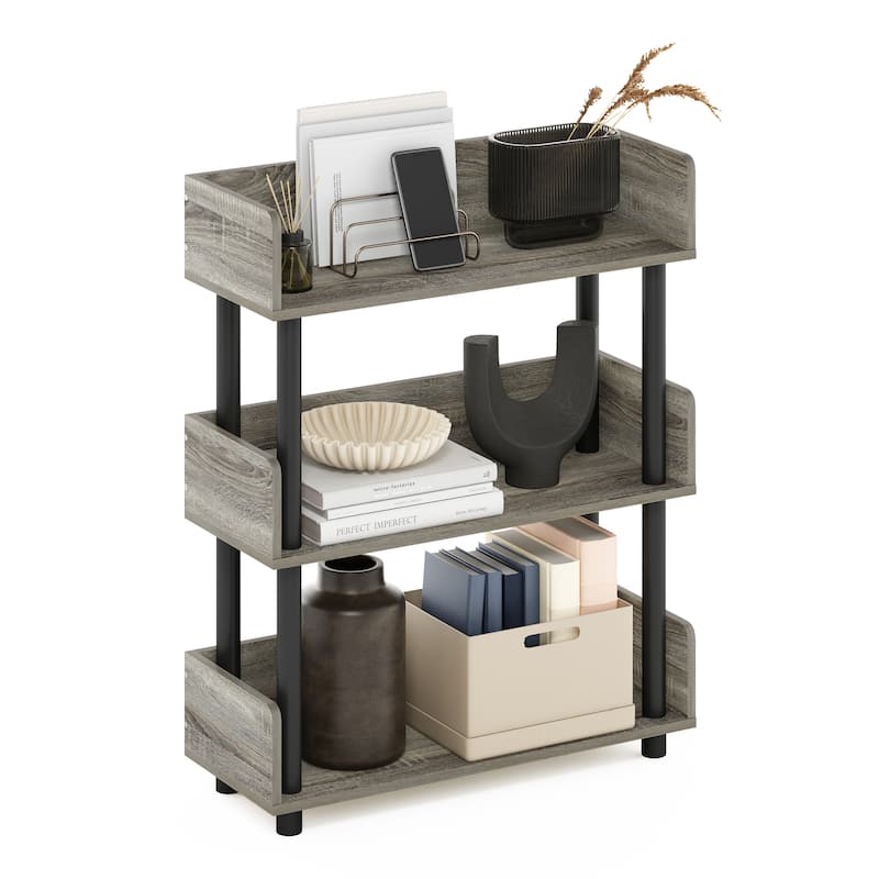 Furinno Turn-N-Tube 3-Tier Toolless Freestanding Multipurposes Display Rack, Espresso