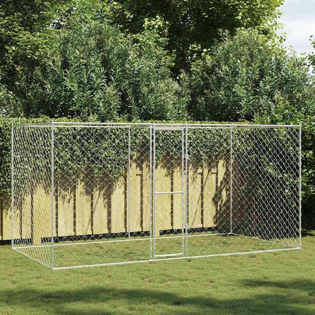 Dog Cage Silver 400/600/800 x 200 x 256 cm Galvanised Steel
