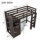 preview thumbnail 17 of 15, Twin Safety Loft Bed Sturdy Wooden Bed Frame with Wardrobe