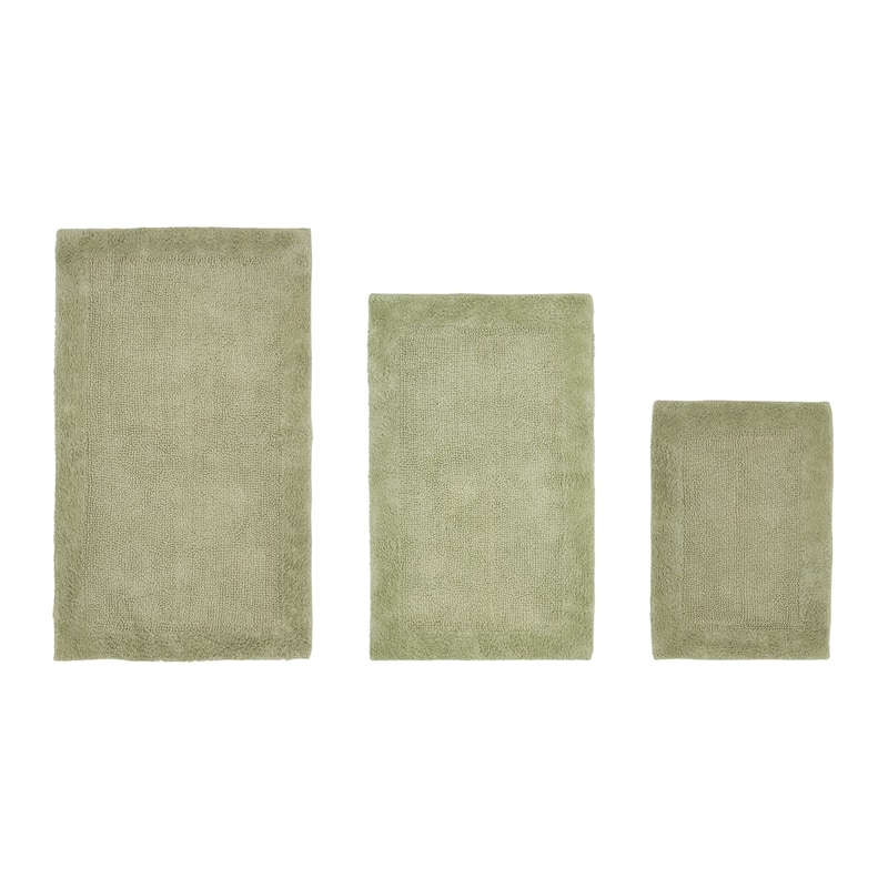 Better Trends Bath Rugs Set 100% Cotton Tufted Soft Water Absorbent Bathroom Rug for Shower, Sink Bath Mats Edge Collection