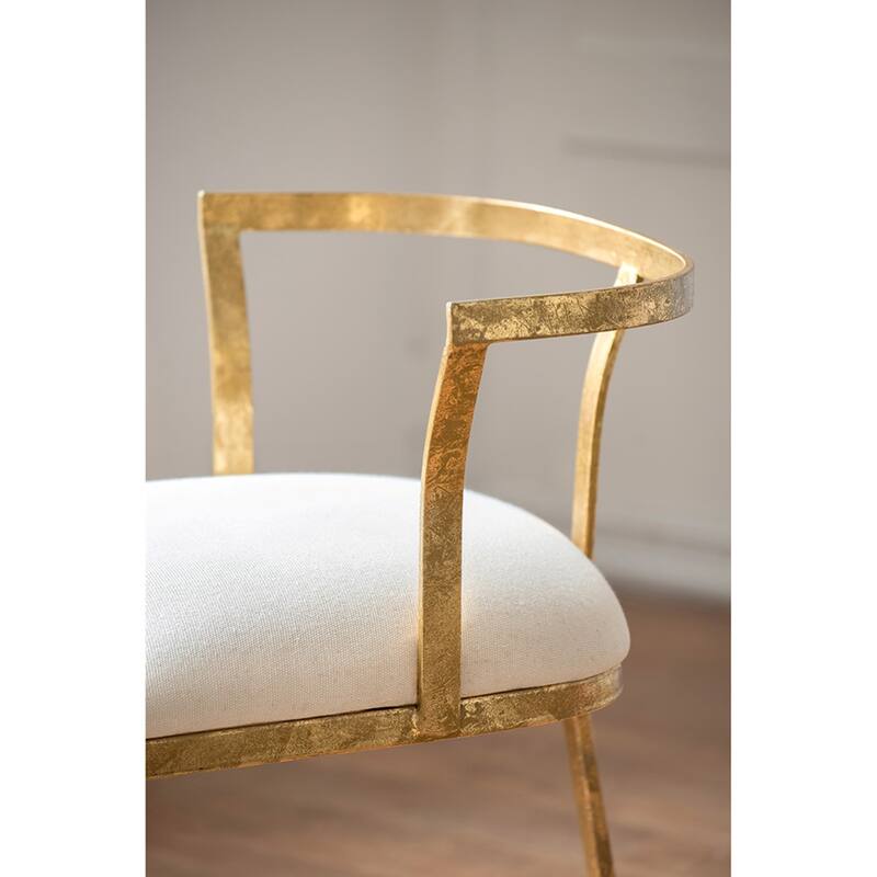 Barrel Back Chair with Cushion - 27" - Gold