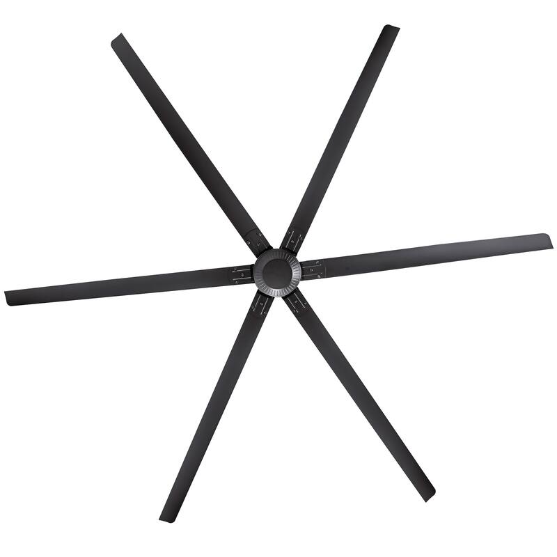 120" Industrial Black Aluminum Extra Larger Commercial Ceiling Fan with Remote