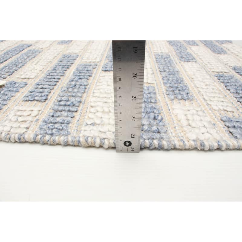 ECARPETGALLERY Braid weave Sienna Cream Wool Rug - 5'1 x 8'0