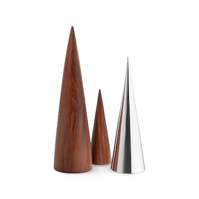 Nambe Rondure Trees Trio - S: 10" x 3", M: 14.5"x 4", L: 18:" x 4.75"