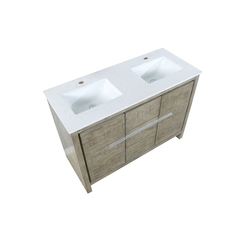 Lafarre 30 in W x 20 in D Rustic Acacia Bath Vanity and White Quartz Top