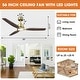preview thumbnail 6 of 18, Parrot Uncle 56" Transitional Brass Solid Wood Diammable Ceiling Fan with Light and Remote