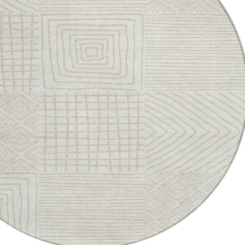HomeRoots Geometric Transitional Rectangle Outdoor Rug