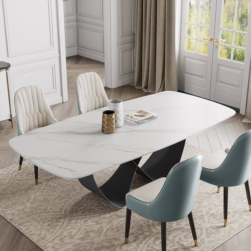 Modern Dining Chair With PU Leather and Solid Wood Legs Partial Assembly,Beige(Set of 2)