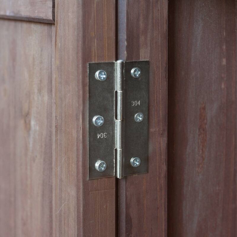 39 Inch Outdoor Kitchen Island Fir Wood Cabinet Stainless Steel Top Drawer