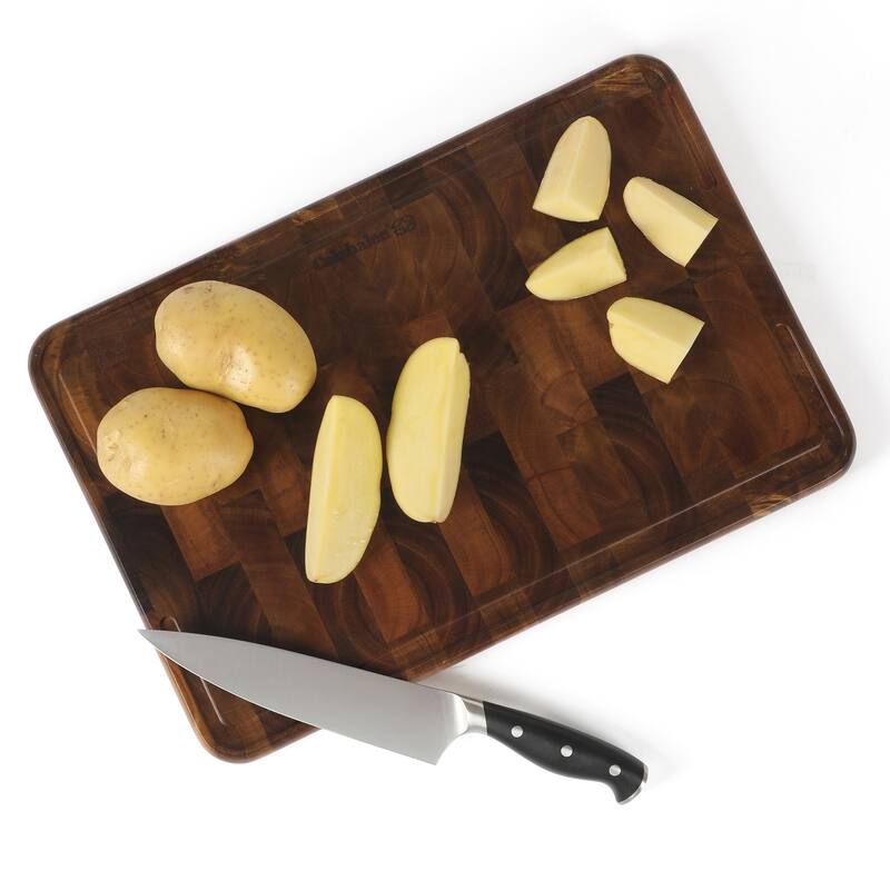 Calphalon Edge Guard Large 20 x 15, 18 x 12, or 13.6 x 9.5in End Grain Acacia Wood Cutting Board