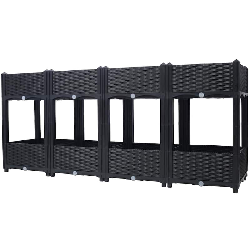Raised Beds - Elevated Garden Box with Drainage Plug Raised Garden Beds for Vegetable/Flower/Herb