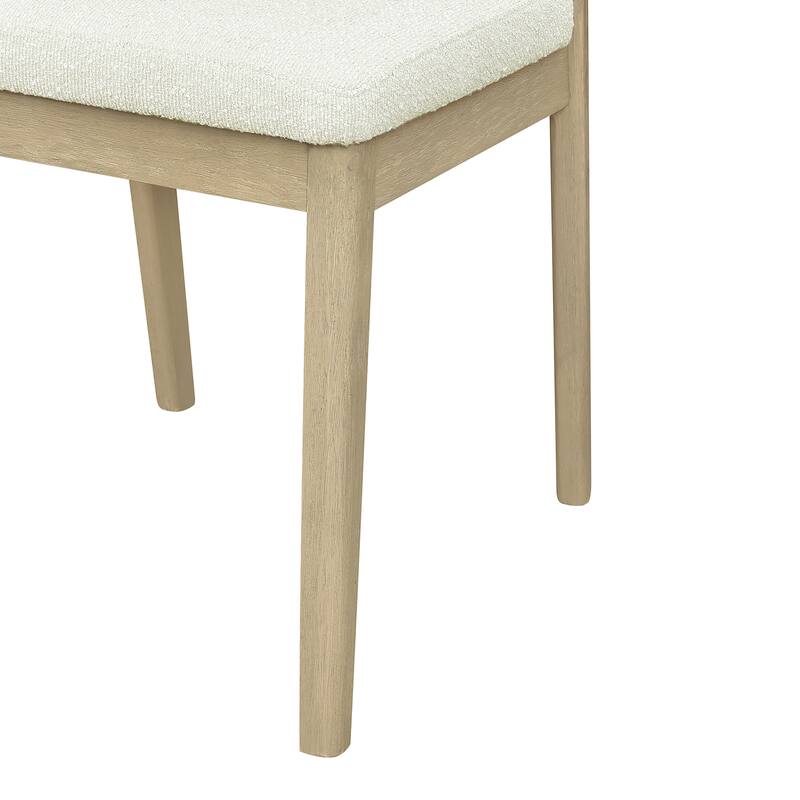 Christopher Knight Home - Ashlin Contemporary Upholstered Armless Dining Chairs with Rubberwood Frame, Set of 2