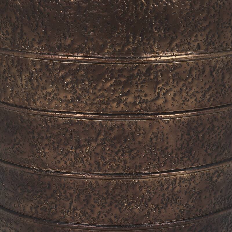 Aivana Large Antiqued Gold Metal Floor Vase