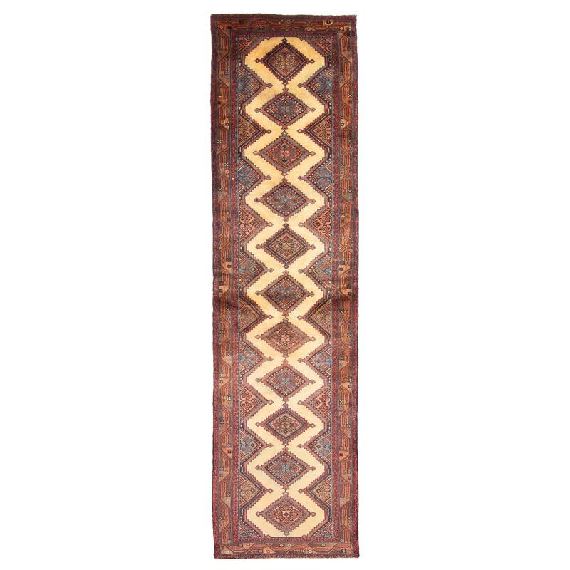 ECARPETGALLERY Hand-knotted Konya Anatolian Beige Wool Rug - 2'5 x 9'8