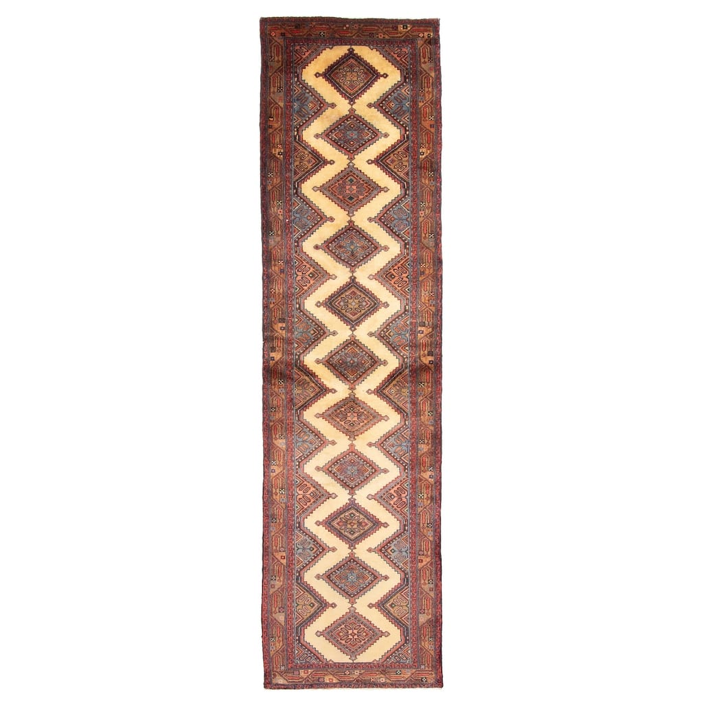 ECARPETGALLERY Hand-knotted Konya Anatolian Beige Wool Rug - 2'5 x 9'8