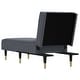 preview thumbnail 11 of 12, vidaXL Chaise Longue Black Velvet - 21.7" x 55.1" x 27.6"