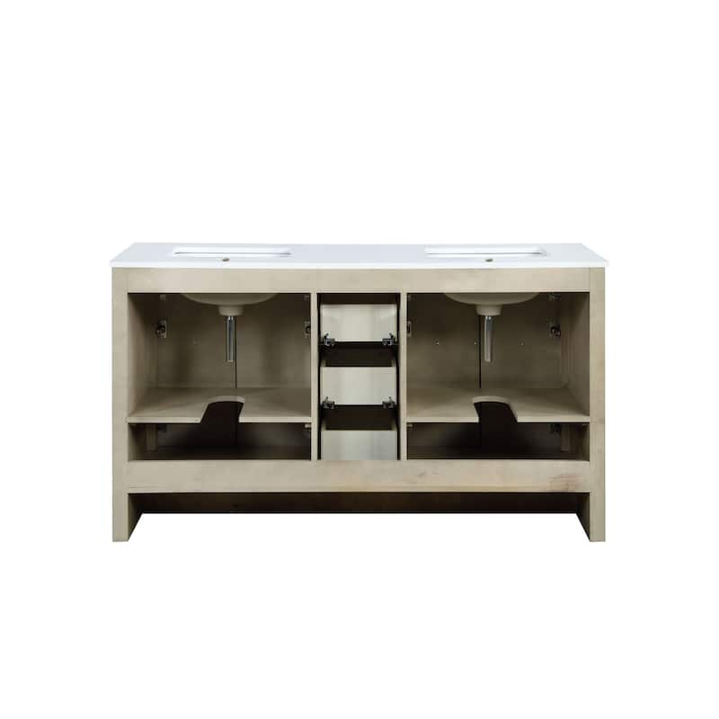 Lafarre 30 in W x 20 in D Rustic Acacia Bath Vanity and White Quartz Top