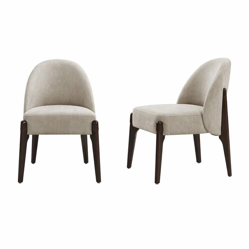 Oslo Chenille Wood Side Chair Set of 2