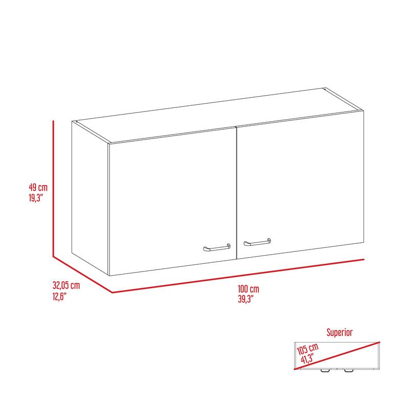 Brookeline Rectangle 2-Door Wall Cabinet
