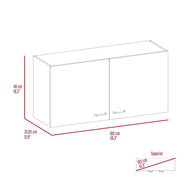 Wall Cabinet Toran With Two Shelves And Double Door