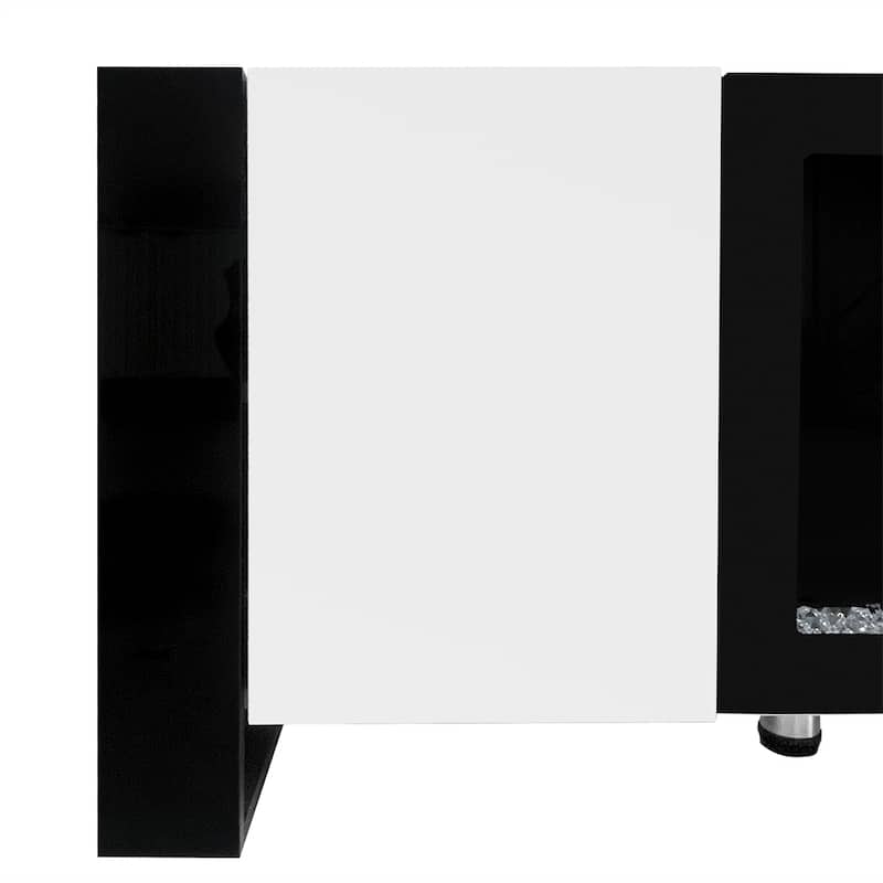 Modern TV Stand/High Gloss Entertainment Center with 2 Cabinets