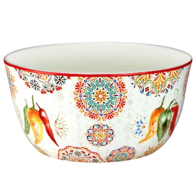 Certified International Sweet and Spicy 104 oz. Deep Bowl - 9" Dia x 5"