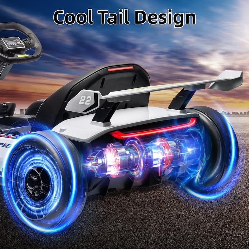 Go Karts for Kids,24V Electric Go Kart with 2 * 150W Powerful Motors