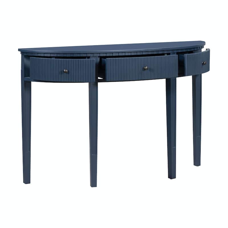 51'' Width Console Table with Vertical Stripe Drawer Fronts