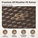 preview thumbnail 5 of 18, Outdoor Rattan Loveseat – Traditional 2‑Seater Patio Chair 5.5″ Olefin Cushions