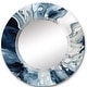 preview thumbnail 7 of 12, Designart "Blue Grey Ethereal Elixir I" Abstract Modern Wall Mirror