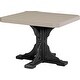 preview thumbnail 6 of 43, Poly Lumber Square Table Dining Height - Weatherwood & Black