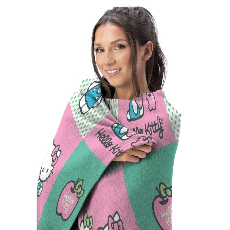 Sanrio Hello Kitty Silk Touch Sherpa Throw Blanket