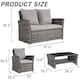 6-Pieces Aluminum Patio Furniture Set, Modern Metal Outdoor ...
