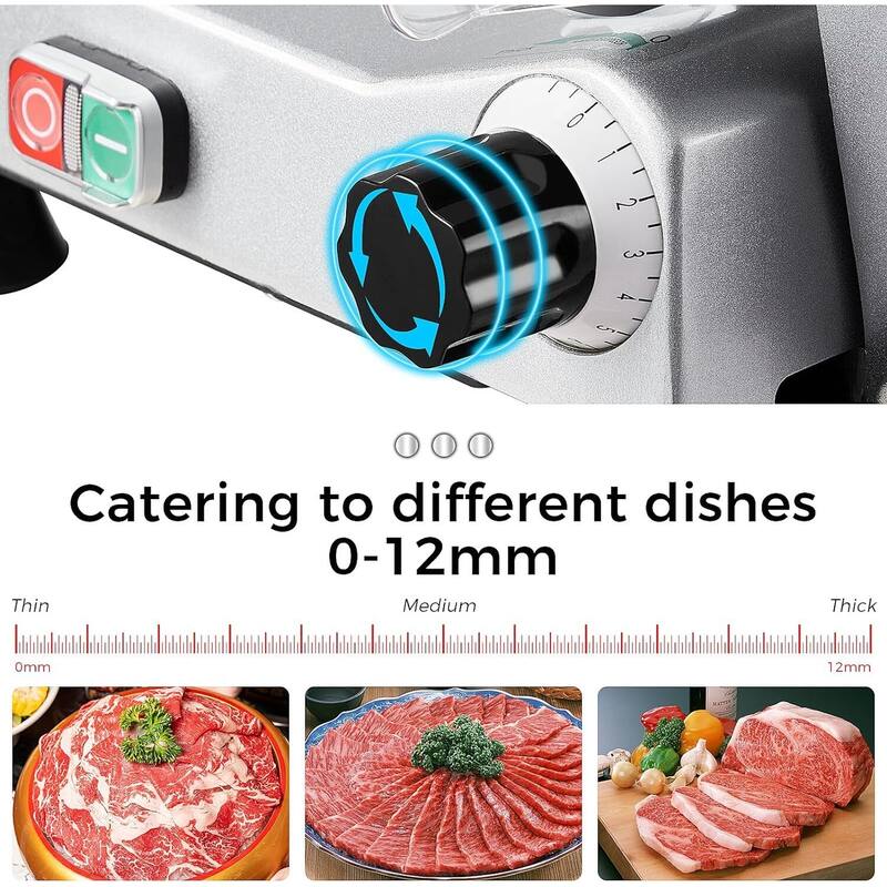 10 inch Electric Commercial Meat Slicer, Food Slicer 240W - 10 inch