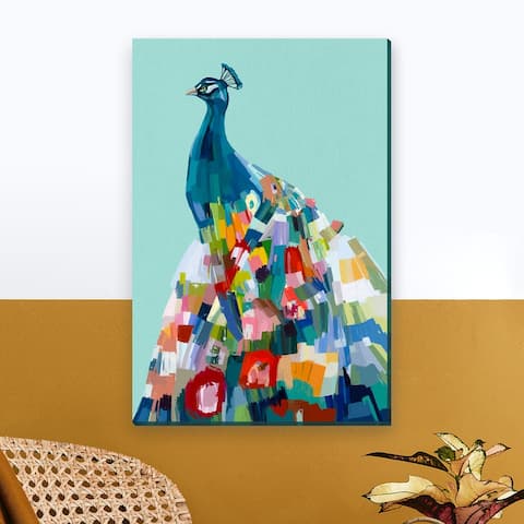 Rainbow Peacock Abstract Wall Art Painting
