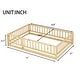 preview thumbnail 97 of 102, Montessori Floor Bed with Fence Guardrail and Removable Door Toddler Floor Wood Bed Frame for Kids Boys Girls Children's Room