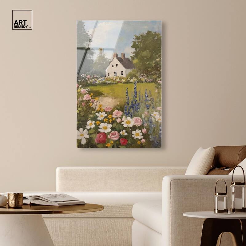 Floral Farmhouse I Acrylic by Art Remedy, Ready to Hang