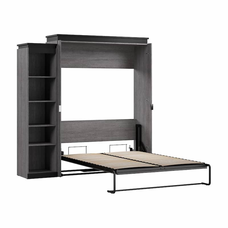 Orion Queen Murphy Bed with Shelves (87W) by Bestar