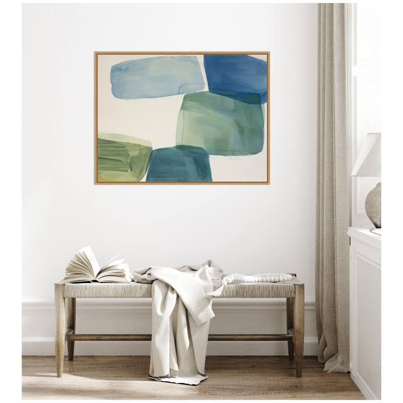 Kate and Laurel Coastal Calm II by Amy Lighthall Framed Canvas Wall Art Print